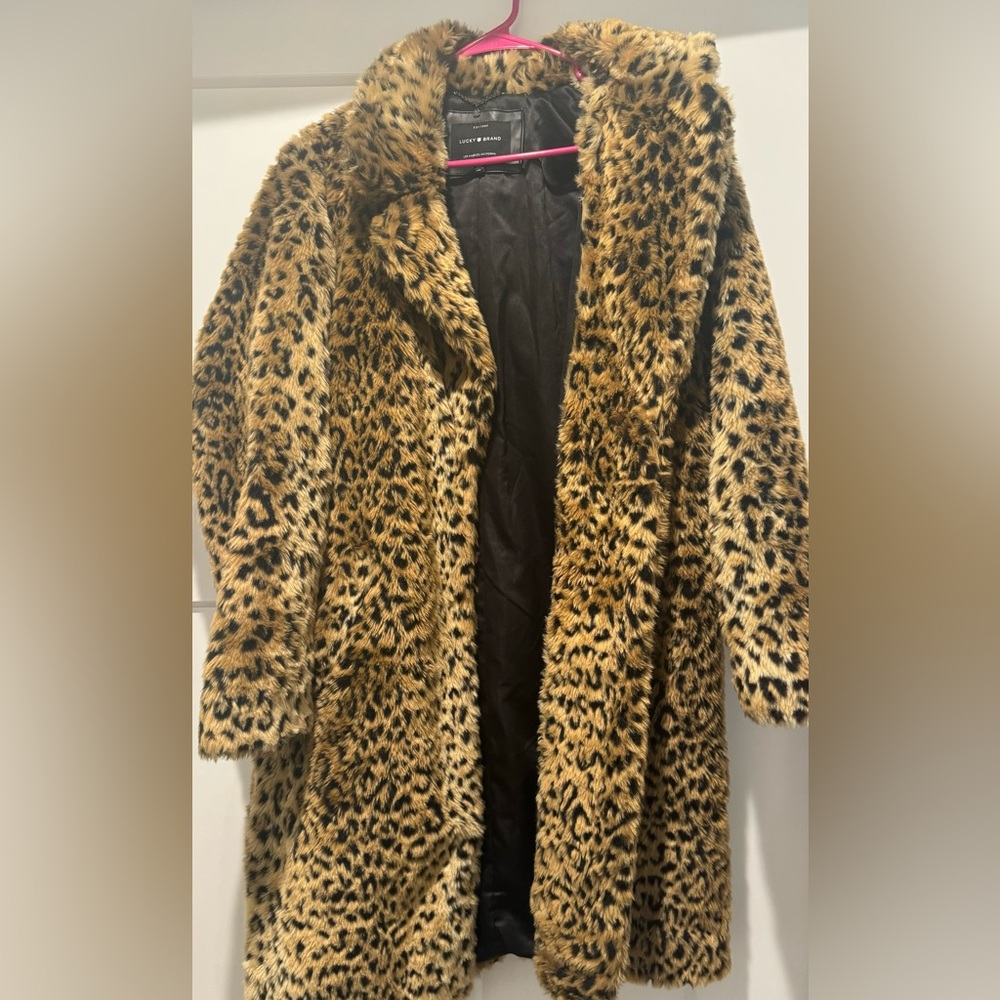 Leopard print fur coat from Lucky Brand